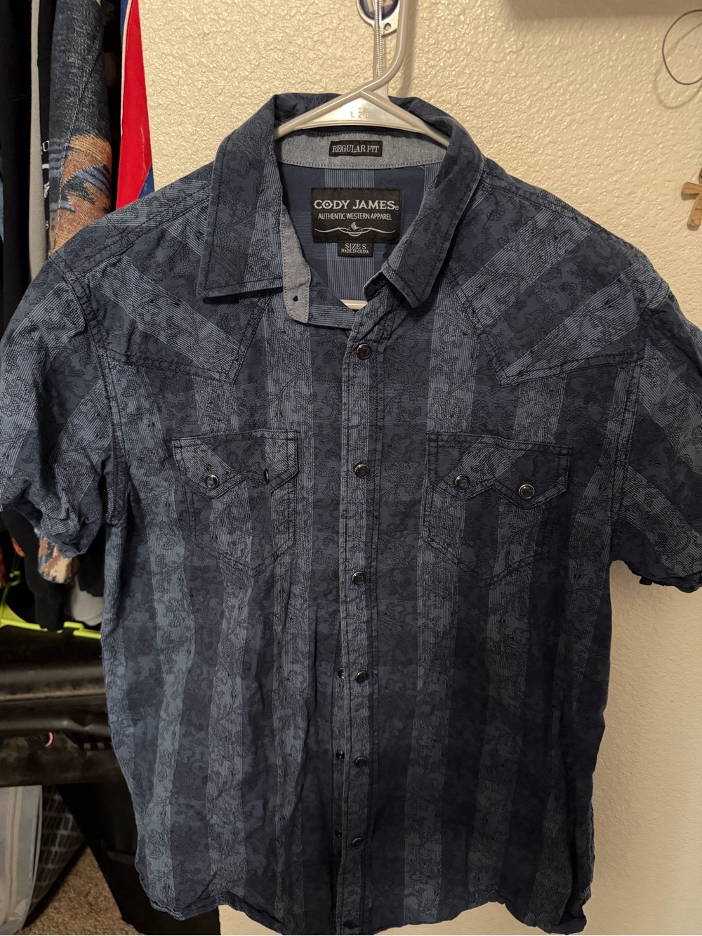 Cody James Navy Short-Sleeve Button-Down Shirt